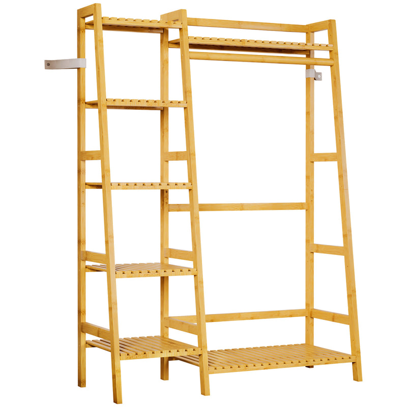 Yorbay Kleiderständer mit Regalen & Kleiderstange aus Bambus - YB103 - Z110 - 1 - yorbiy.com