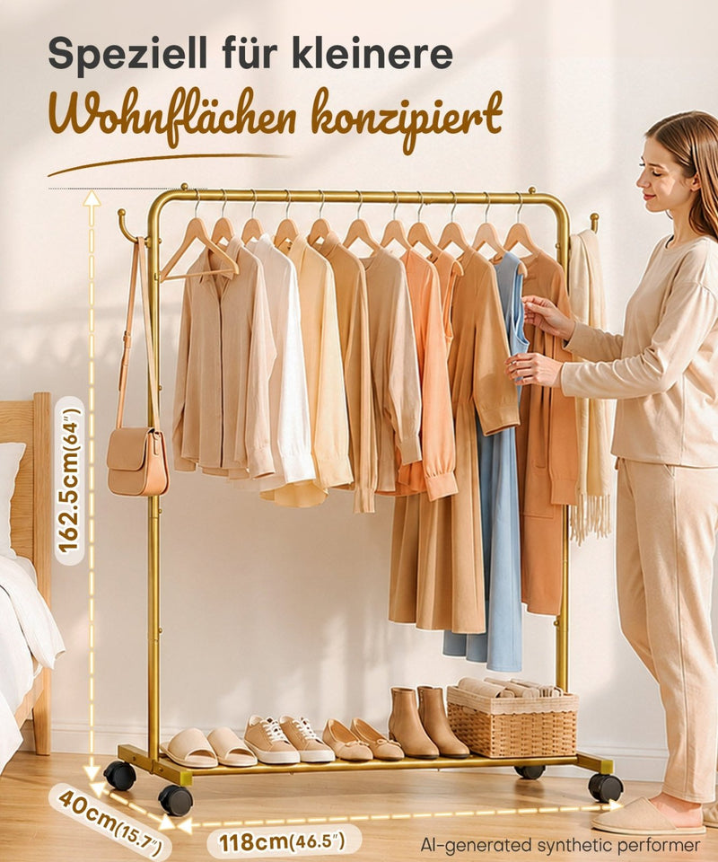 Yorbay Metall Robuster Kleiderständer auf Rollen - YB087-T118 - 28 - yorbiy.com