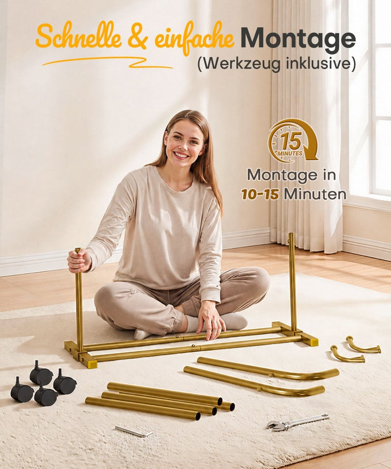 Yorbay Metall Robuster Kleiderständer auf Rollen - YB087-T117 - 19 - yorbiy.com
