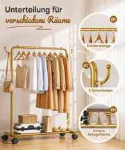 Yorbay Metall Robuster Kleiderständer auf Rollen - YB087-T117 - 16 - yorbiy.com