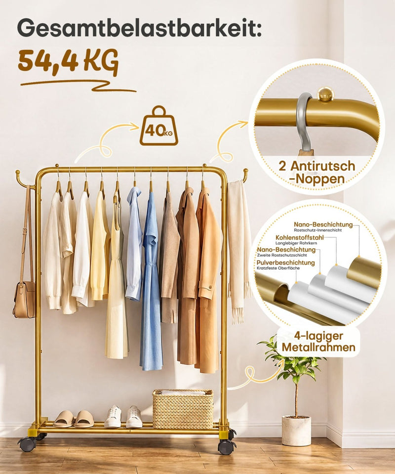 Yorbay Metall Robuster Kleiderständer auf Rollen - YB087-T117 - 17 - yorbiy.com