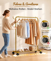 Yorbay Metall Robuster Kleiderständer auf Rollen - YB087-T117 - 18 - yorbiy.com