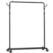 Yorbay höhenverstellbarer Kleiderständer aus Metall mit Rollen, Haken und Ablage - YB087-T096 - 1 - yorbiy.com
