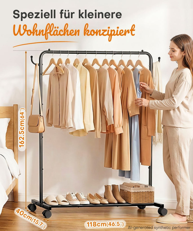 Yorbay Metall Robuster Kleiderständer auf Rollen - YB087-T107 - 6 - yorbiy.com