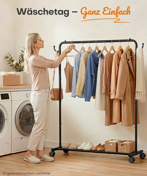 Yorbay Metall Robuster Kleiderständer auf Rollen - YB087-T107 - 2 - yorbiy.com