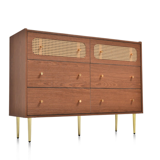 Kommode mit 6 Schubladen, 90 × 120 × 40 cm - YB - 091920AAA - 1 - yorbiy.com