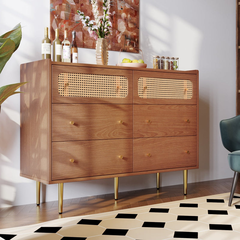 Kommode mit 6 Schubladen, 90 × 120 × 40 cm - YB - 091920AAA - 2 - yorbiy.com