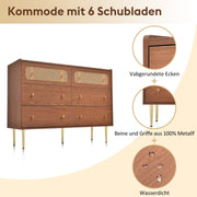 Kommode mit 6 Schubladen, 90 × 120 × 40 cm - YB - 091920AAA - 5 - yorbiy.com