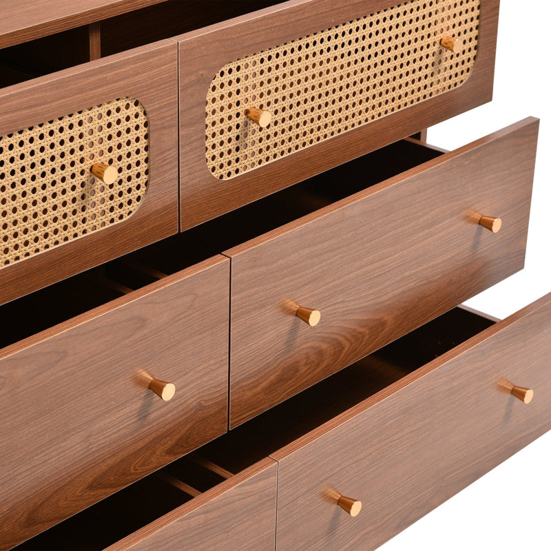 Kommode mit 6 Schubladen, 90 × 120 × 40 cm - YB - 091920AAA - 6 - yorbiy.com