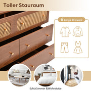 Kommode mit 6 Schubladen, 90 × 120 × 40 cm - YB - 091920AAA - 9 - yorbiy.com