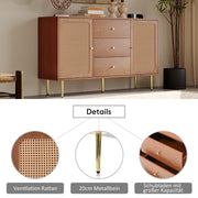 Kommode mit 2 Türen und 3 Schubladen, 90 × 150 × 40 cm - YB - 092122AAA - 4 - yorbiy.com