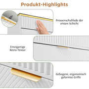 Kommode aus Bernstein Glas mit 6 Schubladen und Facheinteilung - YB - AB20302627W - 4 - yorbiy.com