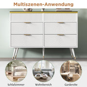 Kommode aus Bernstein Glas mit 6 Schubladen und Facheinteilung - YB - AB20302627W - 6 - yorbiy.com