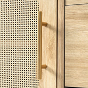 Rattan - Kommode mit 3 Schubladen und 2 Rattan - Türen - YB - AB20561516A - 5 - yorbiy.com