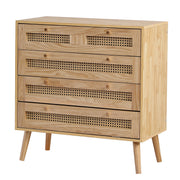 Kommode mit 3 Schubladen und Rattan - Schubladenplatte, 80 x 40 x 83 cm - YB - N622P167085 - 1 - yorbiy.com