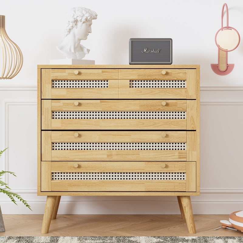 Kommode mit 3 Schubladen und Rattan - Schubladenplatte, 80 x 40 x 83 cm - YB - N622P167085 - 7 - yorbiy.com