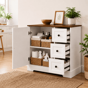Yorbay Kommode mit 1 Tür & 3 Schubladen 85 cm - YW022-D092 - 2 - yorbiy.com