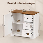 Yorbay Kommode mit 1 Tür & 3 Schubladen 85 cm - YW022-D092 - 3 - yorbiy.com