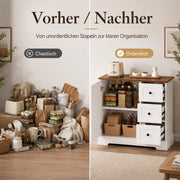 Yorbay Kommode mit 1 Tür & 3 Schubladen 85 cm - YW022-D092 - 5 - yorbiy.com