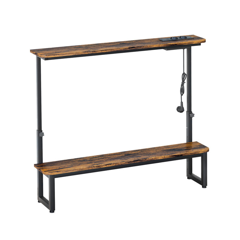 Yorbay höhenverstellbarer Konsolentisch mit Ladestation, 100 × 18 × 63–88 cm - YS027-T109 - 1 - yorbiy.com