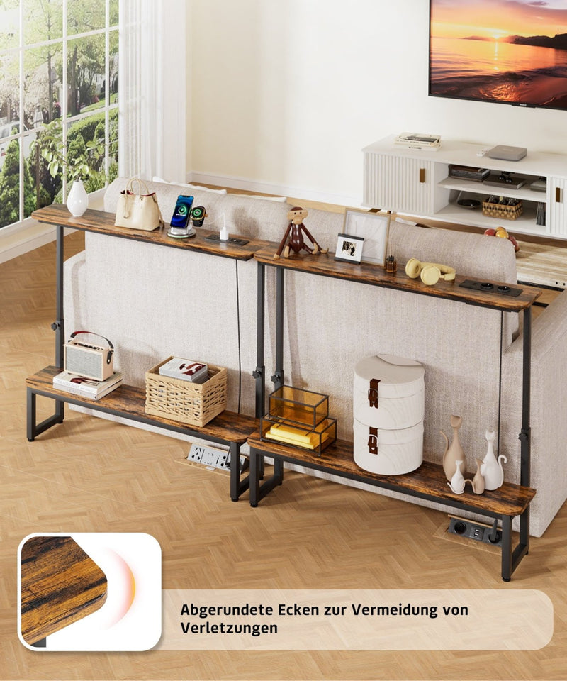 Yorbay höhenverstellbarer Konsolentisch mit Ladestation, 100 × 18 × 63–88 cm - YS027-T109 - 5 - yorbiy.com