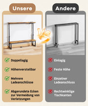 Yorbay höhenverstellbarer Konsolentisch mit Ladestation, 100 × 18 × 63–88 cm - YS027-T109 - 6 - yorbiy.com