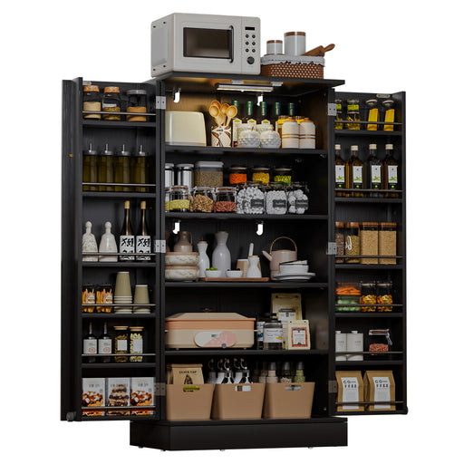 Yorbay Küchenschrank 120cm mit Doppeltür und Sensorlicht - YW007-D091 - 16 - yorbiy.com