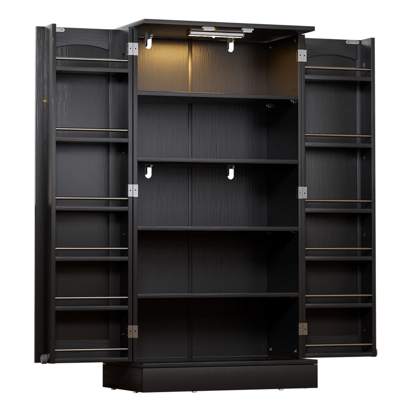 Yorbay Küchenschrank 120cm mit Doppeltür und Sensorlicht - YW007-D074 - 12 - yorbiy.com