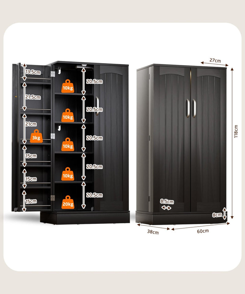 Yorbay Küchenschrank 120cm mit Doppeltür und Sensorlicht - YW007-D091 - 17 - yorbiy.com