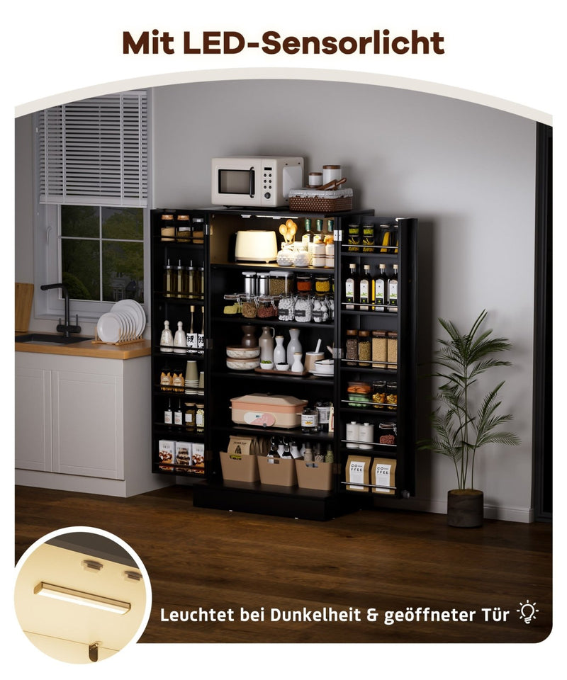 Yorbay Küchenschrank 120cm mit Doppeltür und Sensorlicht - YW007-D074 - 13 - yorbiy.com