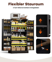 Yorbay Küchenschrank 120cm mit Doppeltür und Sensorlicht - YW007-D091 - 19 - yorbiy.com