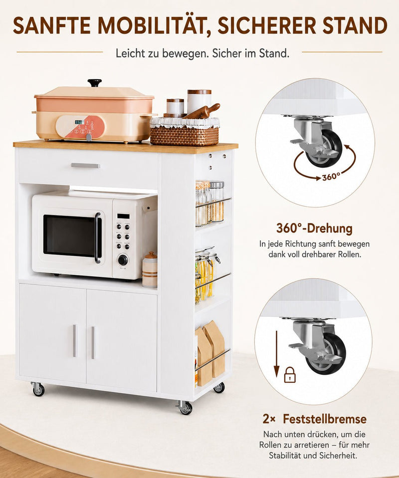 Yorbay Kücheninsel auf Rollen 75 cm - YW012-D081 - 5 - yorbiy.com