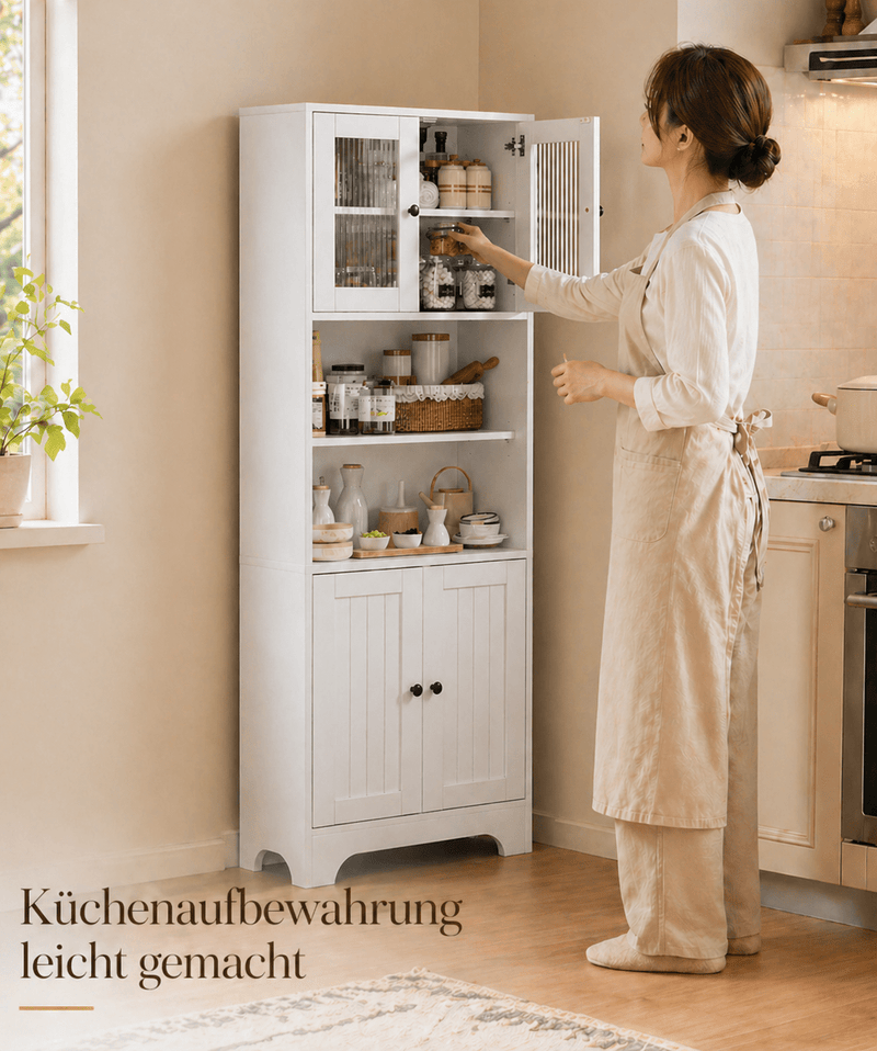 Yorbay Küchenschrank Weiß mit 6 Ebenen - YW006-D073 - 2 - yorbiy.com