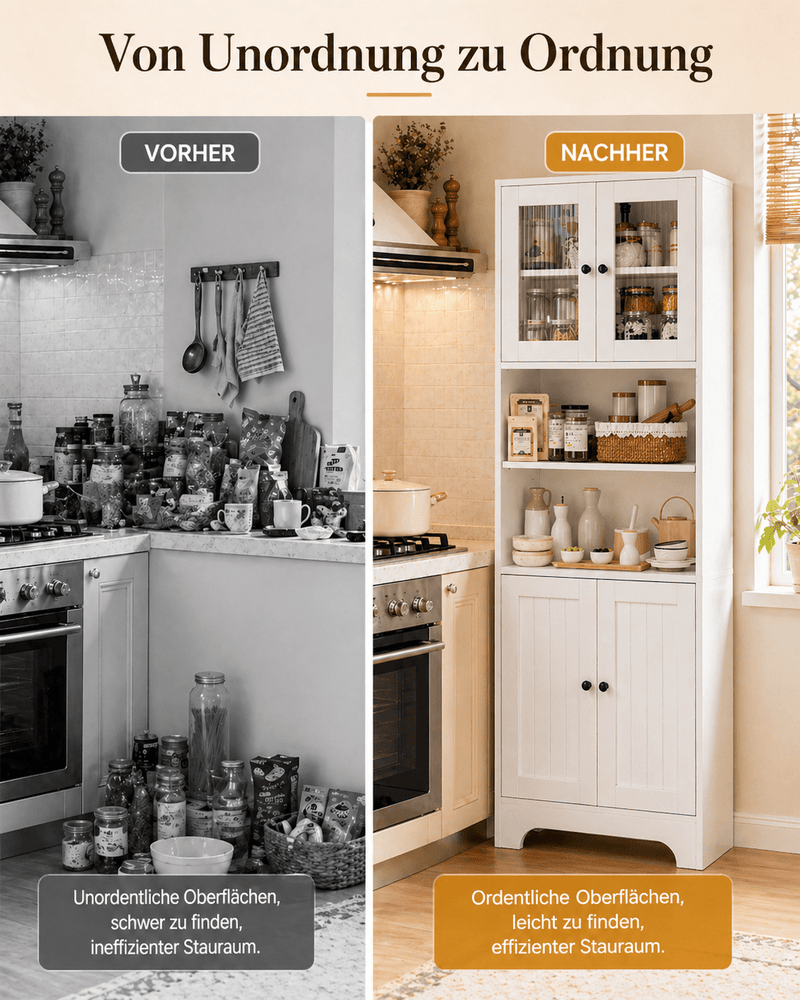 Yorbay Küchenschrank Weiß mit 6 Ebenen - YW006-D073 - 7 - yorbiy.com
