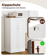 Yorbay Küchenschrank 120cm Weiß mit Doppeltür und Sensorlicht - YW007-D074 - 9 - yorbiy.com