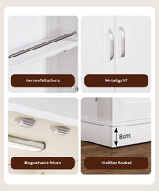 Yorbay Küchenschrank 120cm Weiß mit Doppeltür und Sensorlicht - YW007-D074 - 5 - yorbiy.com