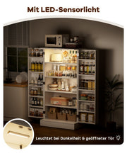 Yorbay Küchenschrank 120cm Weiß mit Doppeltür und Sensorlicht - YW007-D074 - 6 - yorbiy.com