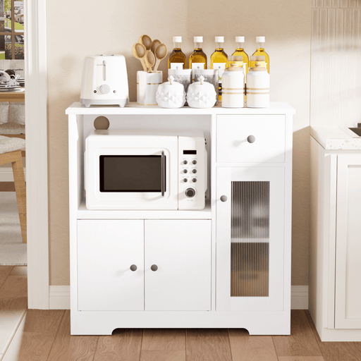 Yorbay Küchenschrank mit Schublade, 80 × 80 × 40 cm - YW009-D077 - 2 - yorbiy.com
