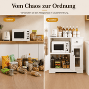 Yorbay Küchenschrank mit Schublade, 80 × 80 × 40 cm - YW009-D077 - 6 - yorbiy.com