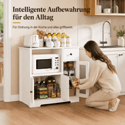 Yorbay Küchenschrank mit Schublade, 80 × 80 × 40 cm - YW009-D077 - 8 - yorbiy.com