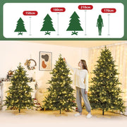 Yorbay künstlicher Weihnachtsbaum mit LED - Beleuchtung und Holzständer - O028 - 8 - yorbiy.com