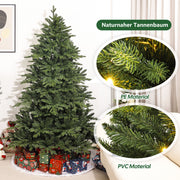 Yorbay künstlicher Weihnachtsbaum mit LED - Beleuchtung und Holzständer - O030 - 8 - yorbiy.com