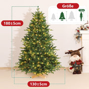 Yorbay künstlicher Weihnachtsbaum mit LED - Beleuchtung und Holzständer - O029 - 11 - yorbiy.com
