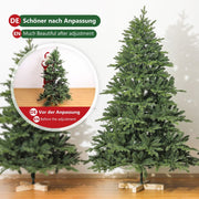 Yorbay künstlicher Weihnachtsbaum mit LED - Beleuchtung und Holzständer - O028 - 6 - yorbiy.com