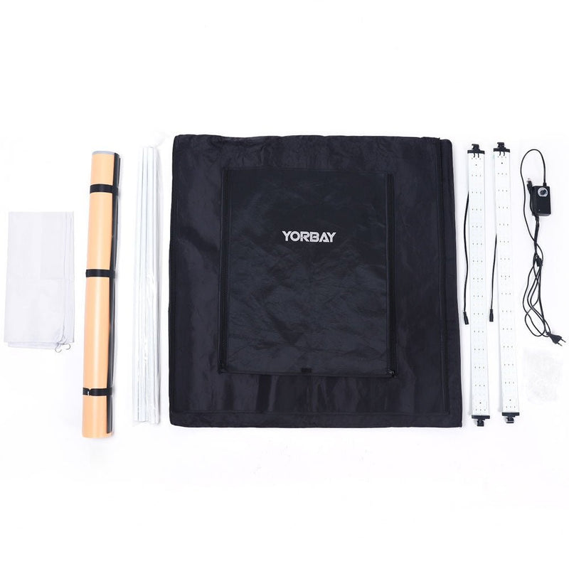 Yorbay Fotobox 80 x 80 x 80 cm mit dimmbarer LED - Beleuchtung und 4 Farbhintergründen - F154A - 6 - yorbiy.com