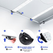 Yorbay Fotobox 80 x 80 x 80 cm mit dimmbarer LED - Beleuchtung und 4 Farbhintergründen - F154A - 4 - yorbiy.com