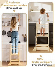 Yorbay 3 - in - 1 Montessori Kinder Lernturm in Bärenform - YB094-D050 - 9 - yorbiy.com