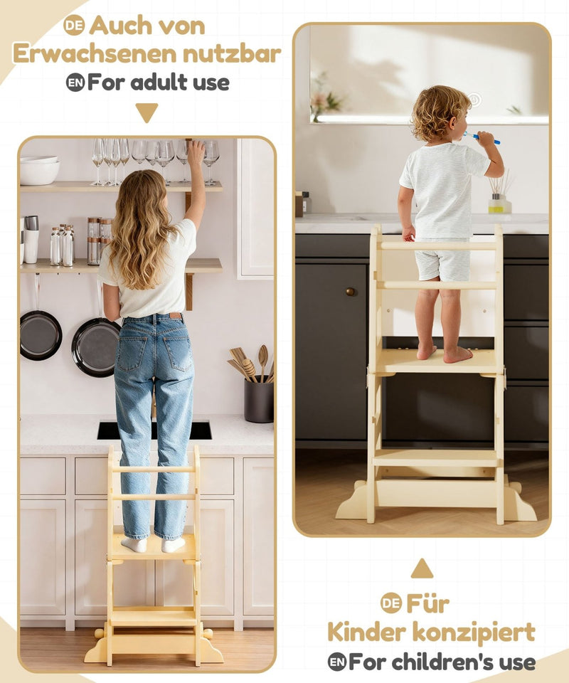 Yorbay 3 - in - 1 Montessori Kinder Lernturm in Bärenform - YB094-D050 - 9 - yorbiy.com
