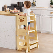Yorbay 3 - in - 1 Montessori Kinder Lernturm in Bärenform - YB094-D050 - 2 - yorbiy.com