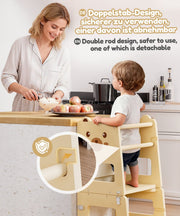 Yorbay 3 - in - 1 Montessori Kinder Lernturm in Bärenform - YB094-D050 - 5 - yorbiy.com